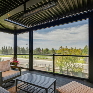 Adjustable Pergola with Pan Roofs Feat. Phantom Motorized Screens