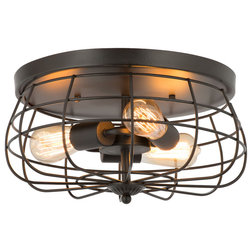 Industrial Flush-mount Ceiling Lighting by Banyan Imports