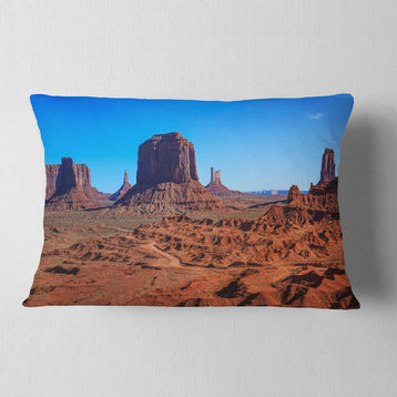 Monument Valley National Park Landscape Printed Throw Pillow, 12"x20"