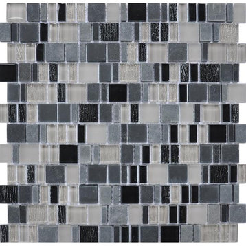Karma Stone and Glass Mosaic Tiles - Gotham - Sample Swatch
