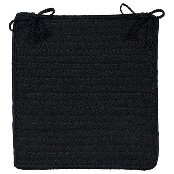 Simply Home Solid - Black Chair Pad (set 4)
