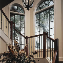 window over staircase