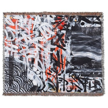 "Waxing Sound, Urban Abstract" Woven Blanket 80"x60"