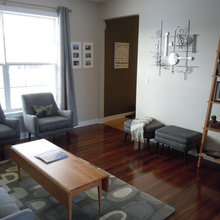 Modern Remodel - Not Quite '50 Shades of Grey' Living & Dining Room