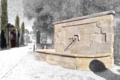 Fontaine réalisée sur mesure / Fountain realized with old stones