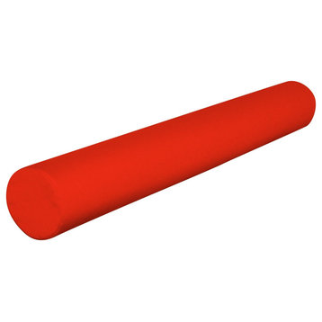Bolster Pillows, Red, 7"x52"