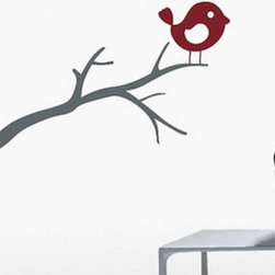 Bird on a Branch Wall Decal - Wall Decals