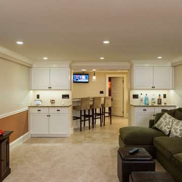 Shaker Heights Basement with Bar and Bath