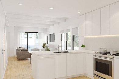 Inspiration for a contemporary kitchen remodel in Los Angeles