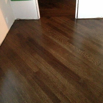 3 1/4" rift an quartered white oak, Bona stain and Mega satin finish