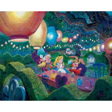 Disney Fine Art Mad Hatter's Tea Party by Harrison Ellenshaw, Gallery Wrapped G