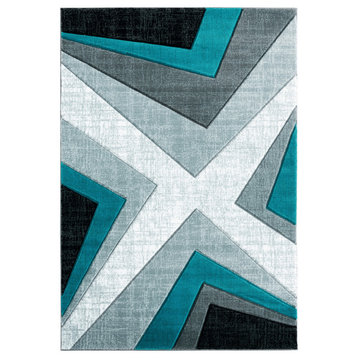 Dover Shazam Turquoise Area Rug, 7'10"x10'6"