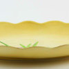 Consigned Art Deco Yellow Porcelain Serving Bowl with Flower Decoration