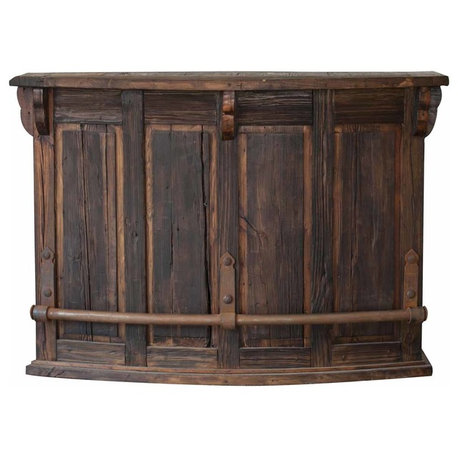 Weston Reclaimed Bar, Brown, 72x24x42
