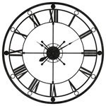 Yosemite Home Decor - Tower Clock Wall Clock - Faintly reminiscent of Renaissance revival style architecture, grace and solidarity emanate from this Tower Wall Clock from Yosemite Home Decor. Featuring a darker, cast-iron complexion, this wall clock hangs perfectly on any light-colored background or setting. Employing Roman Numerals on the dial, the Tower Wall Clock is an ideal piece to provide an traditional, elegant design to a kitchen, office, or living area.
