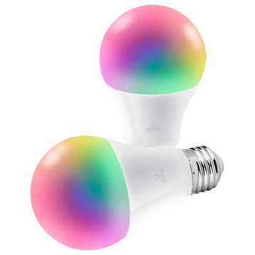 Wi-Fi Smart 60W Equivalent Multicolor Changing RGB LED Light Bulb A19 (2-Pack)