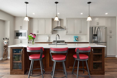 Inspiration for an eclectic kitchen remodel in Calgary
