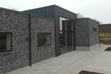 facade med stående fals i falzonal