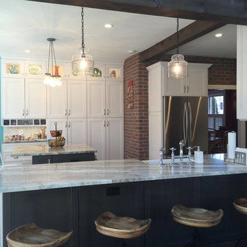 Omega Loring Full Access Transom Cabinetry with Fantasy Brown Quartzite Counters