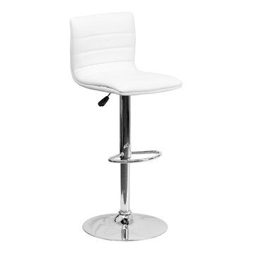 White Contemporary Barstool CH-92023-1-WH-GG