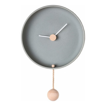 Totide Wall Clock, Grey, Large