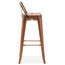Industrial Bar Stool With Back Rest, Copper