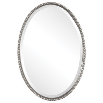 Uttermost Sherise Oval Mirror, Brushed Nickel