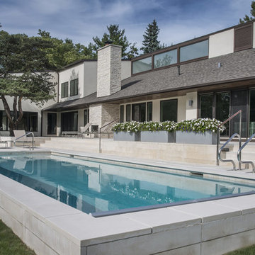Raised Pool with Stone Pool Deck