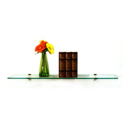 Peacock Floating Glass Shelf Kit - Display And Wall Shelves 