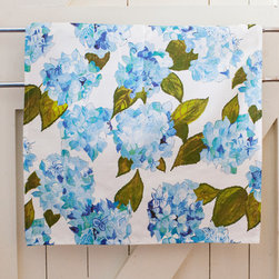 Blue & White Hydrangea Tea Towel - Up the Garden Path Collection - Dish Towels