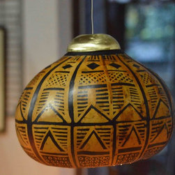 hanging light from gourd dry shell - Products