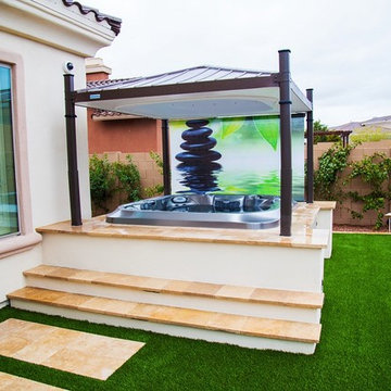 Jacuzzi, Pool, and Grill Backyard