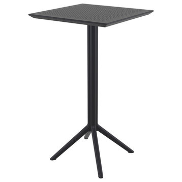 Sky Square Folding Bar Table 24 inch Black