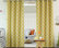 Arrow Print Room Darkening Grommet Top Curtain 84"L - 1 Pair, Yellow