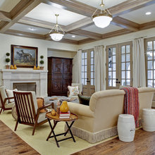 painted coffered ceiling