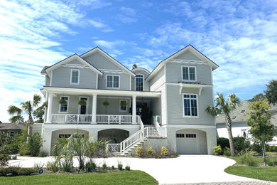 Example of a beach style exterior home design in Other