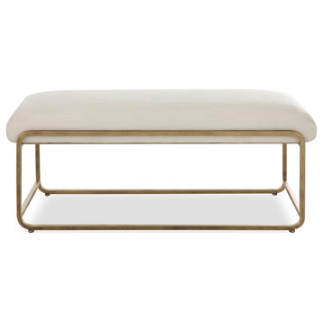 20" Simple Metal Upholstered Bench