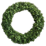 MILLS FLORAL COMPANY - Faux Boxwood 22" Round Wreath - Our faux boxwood wreath is outdoor friendly and will last season after season.