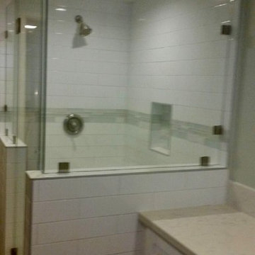 Bathroom Remodel with Blue Accent Tile