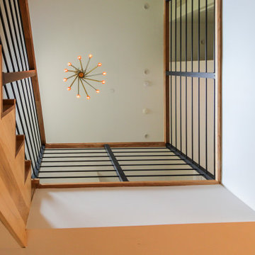 Project #71 | Modern Hickory Staircase with Horizontal Balustrade