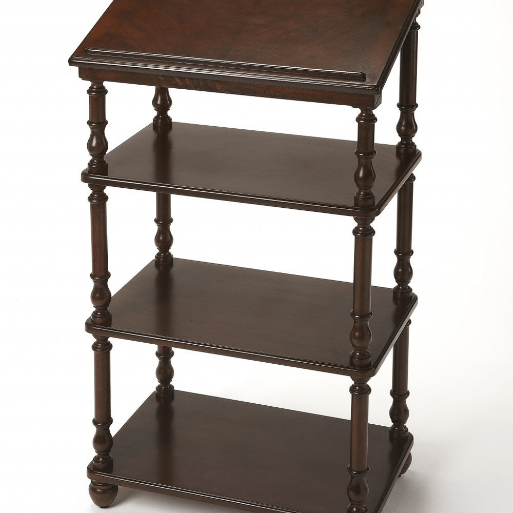 Secretary Desk Brown Wood Desk