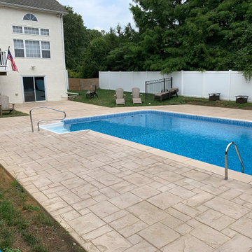 Stamp Concrete Pool Deck in Hockessin