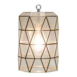 Worlds Away Furniture - Queensbury Glass Pendant - Pendant Lighting