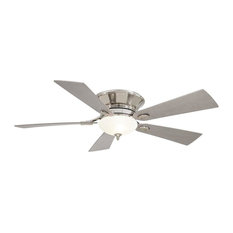 Minka-Aire Delano II 2-Light Polished Nickel Hugger Ceiling Fan
