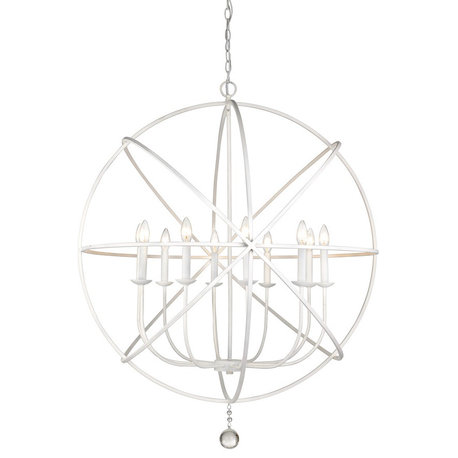 Z-Lite Tull 10 Light Chandelier, Matte White, 458-36MW