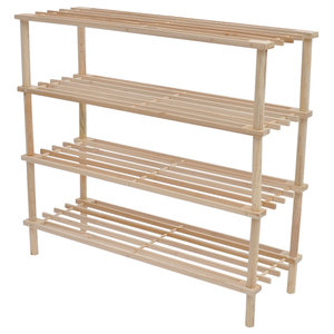 Furinno Fncj 33019ex Pine Solid Wood Shoe Rack Espresso Transitional Shoe Storage By Furinno