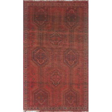 Semi-Antique Bukhtiari Javad Red and Brown Rug, 4'8x7'6