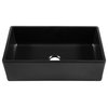 Austen Matte Black Fireclay 33" Single Bowl Farmhouse Undermount Sink