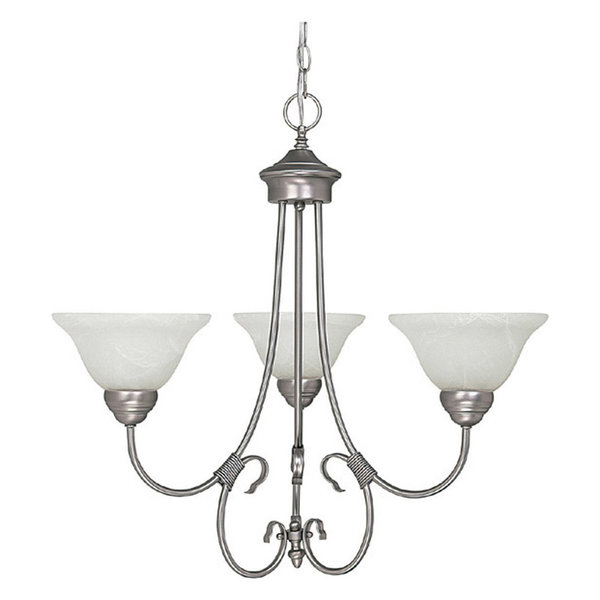 Wire Glass Aria 5 Light Chandelier, CylinderFlat, Nickel, GridClear Wire Glass Aria 5 Light Chandelier, CylinderFlat, Nickel, GridClear