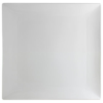 Whittier Coupe Squares Platter, White, 16''